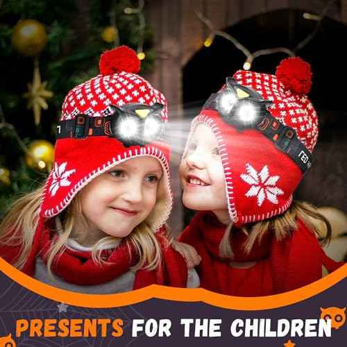 LED Headlamp, Owl Headlight for Kids Leightweight, COB Head Lamp, 4 Modes Battery Powered Head Lights for Boys, Girls, Adults, Gifts for Birthday, Party, Christmas