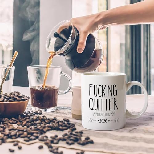 Funny Retirement Mug 2026 Coffee Cup Humorous Gift for Men Women