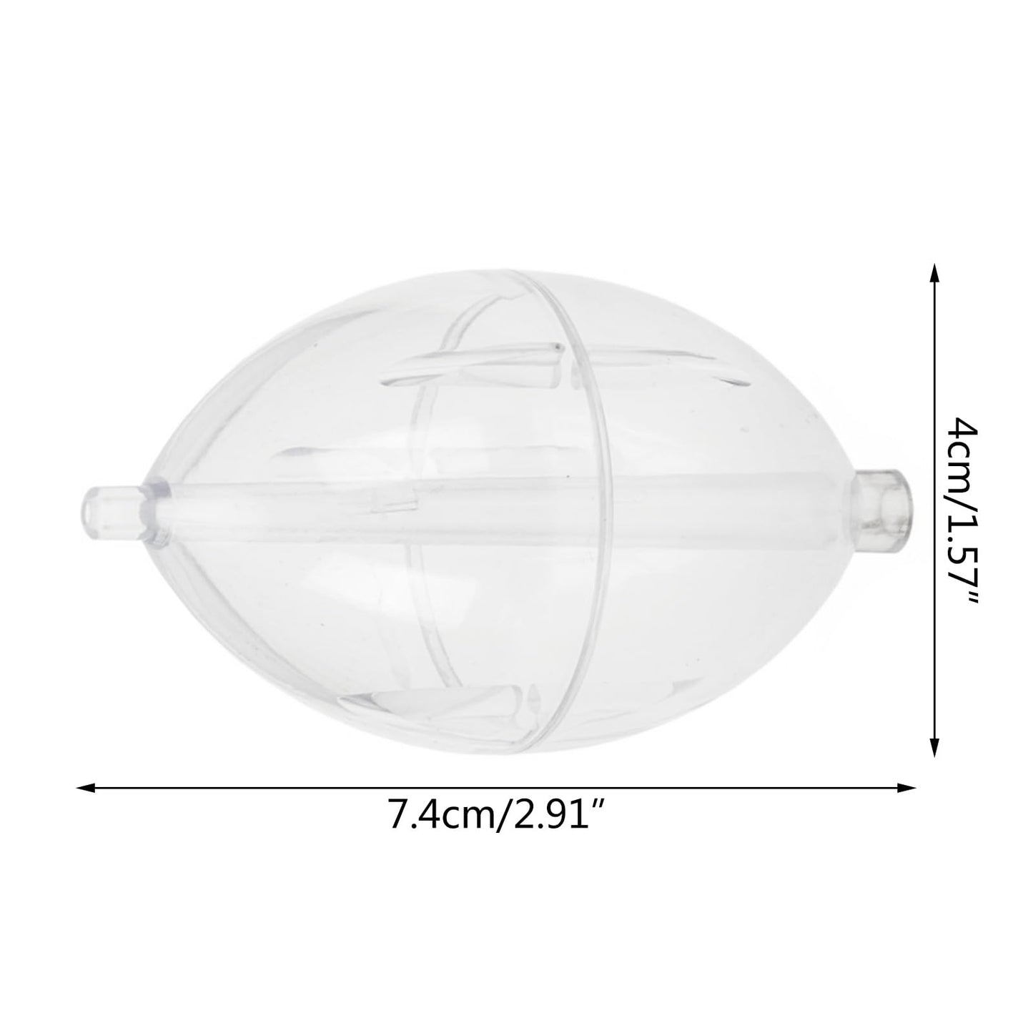 FGDTREE 5Pcs FishingsCastings Bobbers Spin Float Fishing Clear Float Plastics Oval Ball Strikes Easy to Use Fishing Clear Float Buoys Slip Bobbers Strikes