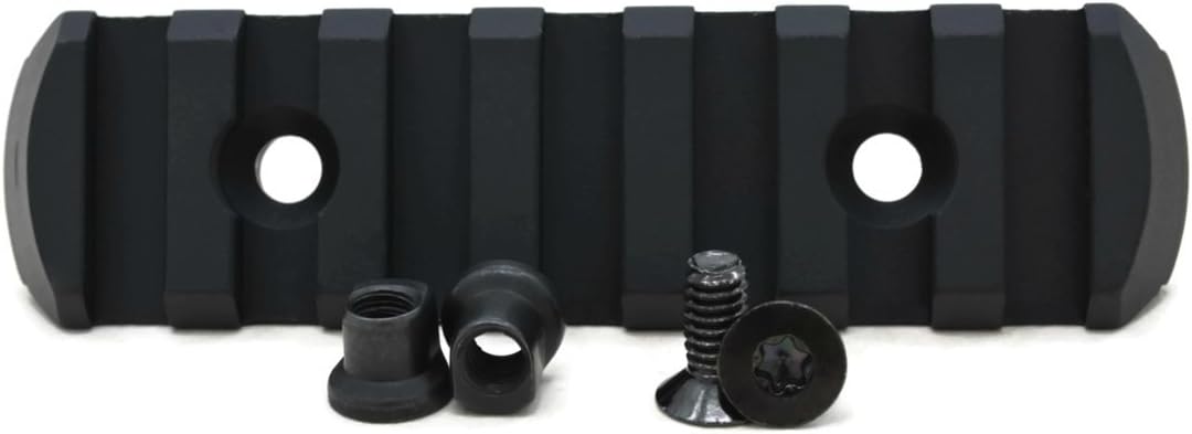 7-Slot KeyMod Aluminum Picatinny Rail Section Accessory - Proudly Made in USA - Includes 2 KeyMods & 2 Screws