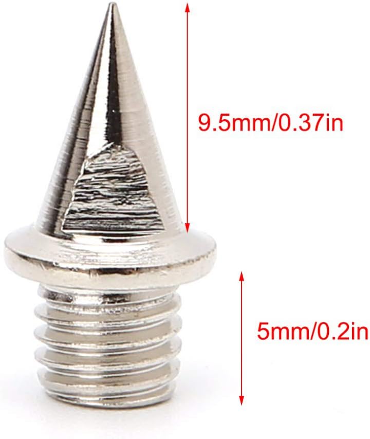 AUGSUN 120pcs Stainless Steel Track and Cross Country Spikes with Spike Wrench, Replacement Spikes for Sprint Sports Short Running Shoes
