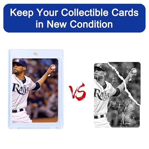 15 Pack Magnetic Card Holders for Trading Cards - One-Touch Baseball Football TCG Collectible