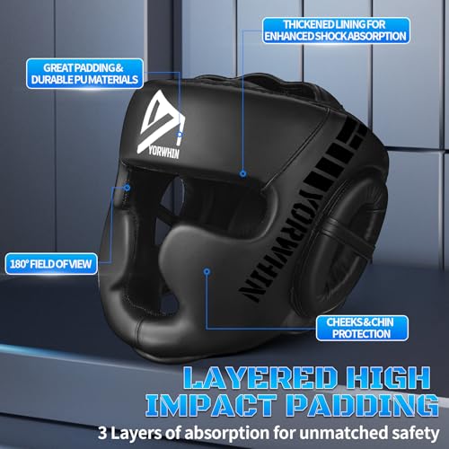 Kids Youth Boxing Headgear Large Shock-Absorbing MMA Sparring Gear