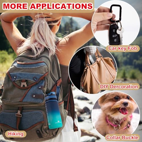 6 Pcs Key Chain Rings, Carabiner for Keys, Mini Carabiner Clip, Carabiner Keychain for Camping, Hiking Fishing Dog Tag, Purse (1.93''¡¿1.22'')