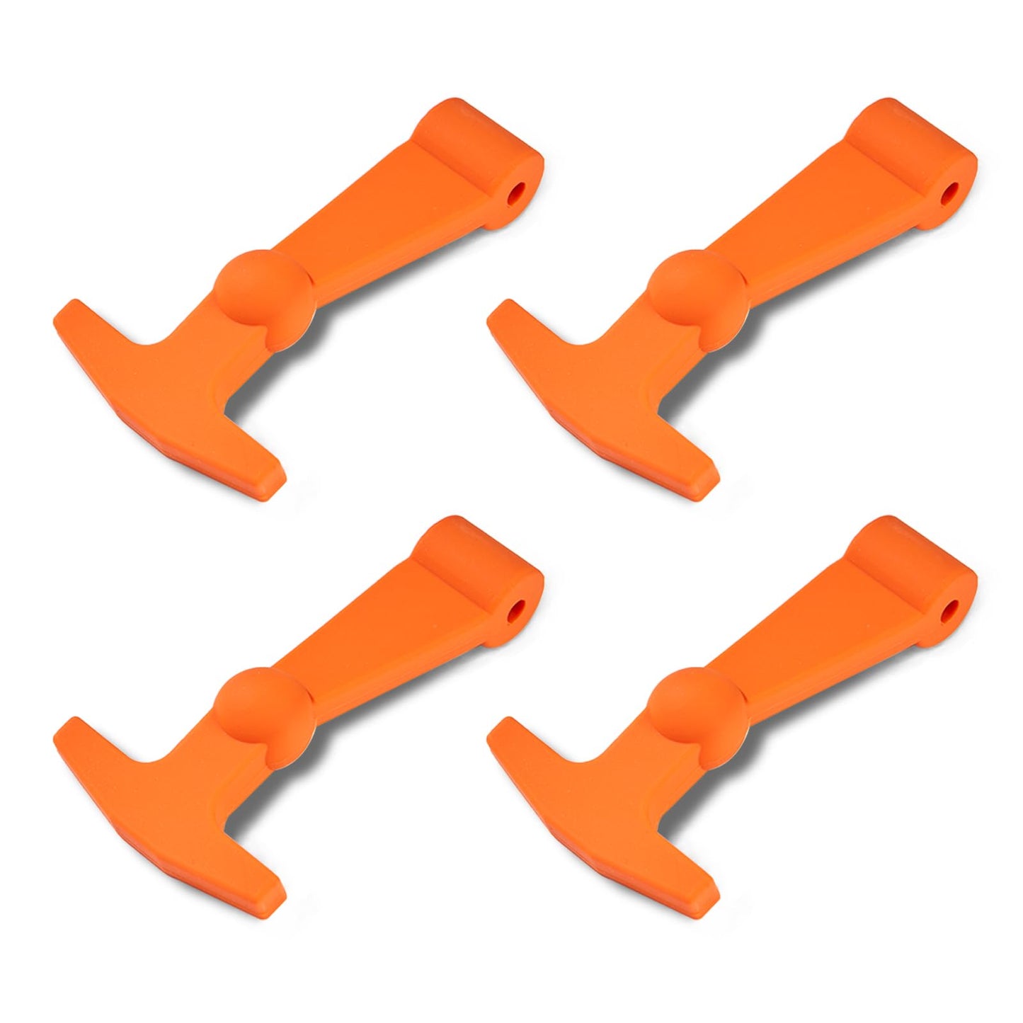 4Pack Cooler Latches Replacement for Yeti, RTIC Related Coolers, Premium Durable Rubber T- Latches Compatible with Yeti, RTIC Cooler Accessories (Orange)