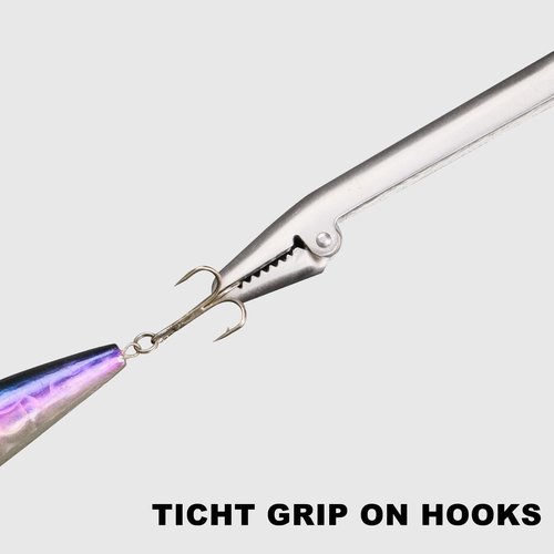 SNAIL TRAIL 11.5" Fishing Hook Remover Tool & 9" Floating Fish Gripper Kit, Stainless Steel Fish Dehooker, Fish Grabber, Saltwater Fish Lip Grip, Hook Extractor Pliers, Fishing Gear and Accessories