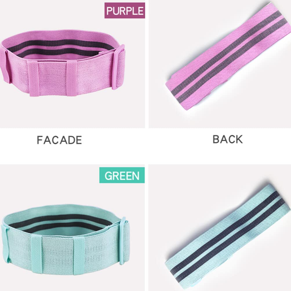 FOMIYES Fitness Straps Band Workout Bands Adjustable Band for Legs and Hip Non- Fabric Exercise Bands for Fitness Squat Workout Green Resistance