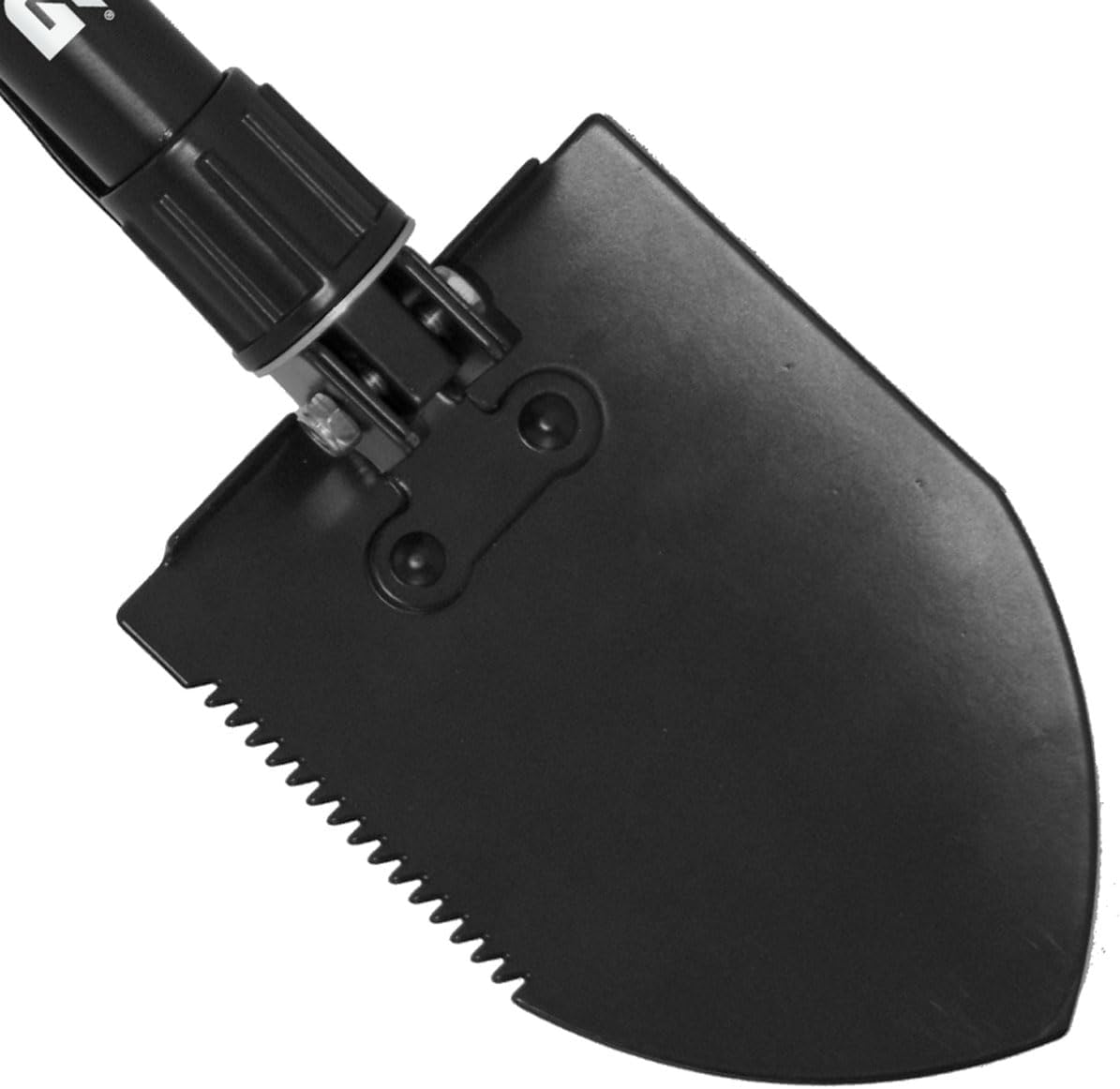 SOG Entrenching Tool- 18.25 Inch Folding Survival Shovel with Wood Saw Edge and Tactical Shovel Carry Case- Black (F08-N)
