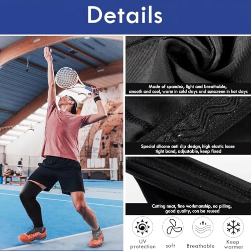 Tatuo Compression Leg Sleeves UV Protection Black 8
