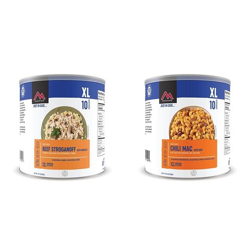 Mountain House Beef Stroganoff with Noodles | Freeze Dried Survival & Emergency Food | #10 Can & Chili Mac with Beef | Freeze Dried Survival & Emergency Food | #10 Can