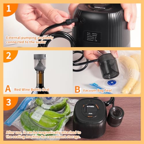 Electric Mason Jar Vacuum Sealer Kit for Wide & Regular Mouth Jars - Sapphire Can Opener