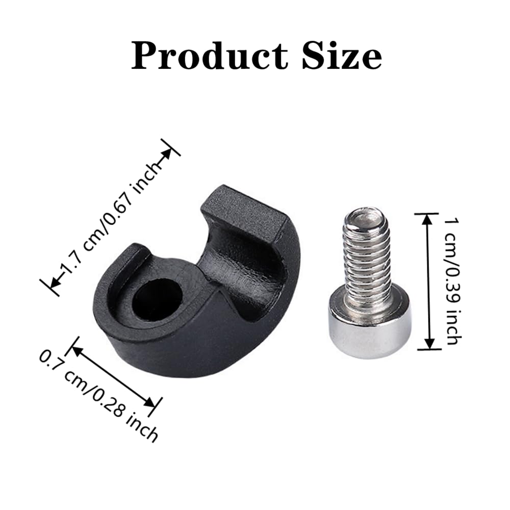 Zhouocea 4 PCS Brake Cable Hose Clamps Removable Bicycle Cable Clamps Bike Cable Clips Bicycle Fork Brake Cable Housing Clamps for Mountain Bike