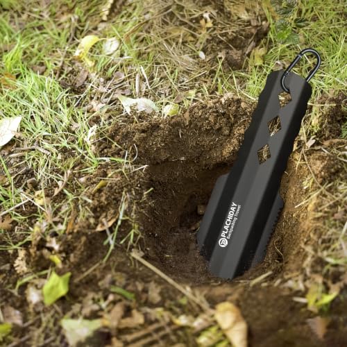 Ultralight Camping Shovel - Aluminum Backpacking Trowel Black Size 3