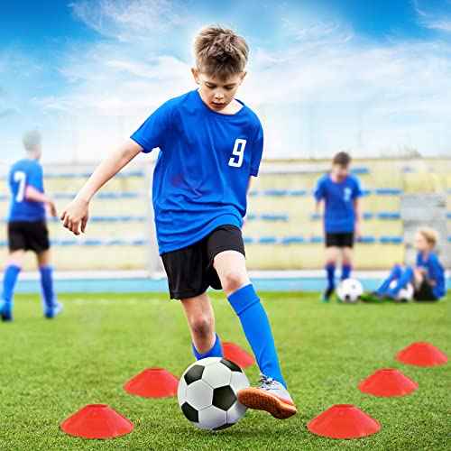 Kids Soccer Goals for Backyard Set - 2 of 4' x 3' Portable Soccer Goal Training Equipment, Pop Up Toddler Soccer Net with Soccer Ball, Soccer Set for Kids Youth Outdoor Games, Sports
