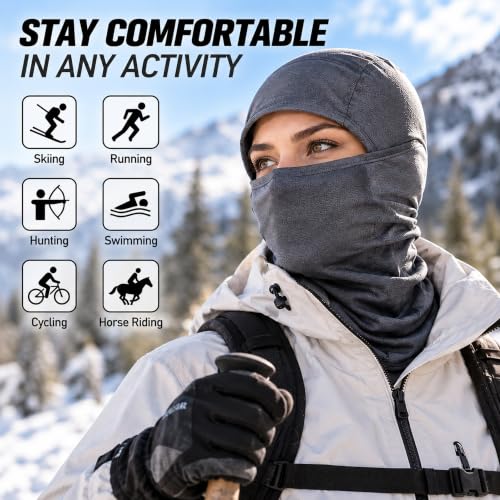 Balaclava Ski Mask for Men Women UV Protection Camo Face Cover - One Size, A16-6pc