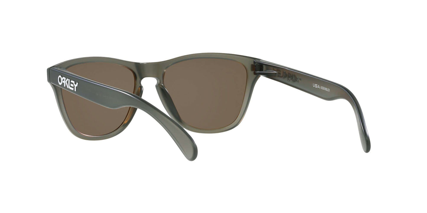 Oakley Youth OJ9006 Frogskins XS Square Sunglasses, Matte Grey Smoke/Prizm 24K Polarized, 53 mm
