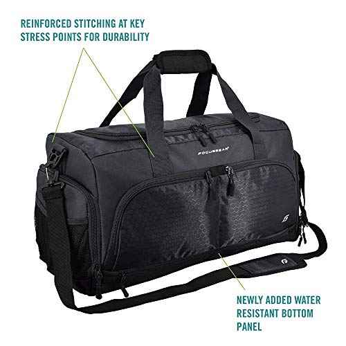 Ultimate Gym Bag 2.0: The Durable Crowdsource Designed Duffel Bag with 10 Optimal Compartments Including Water Resistant Pouch
