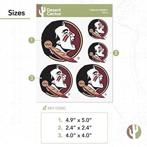Florida State Seminoles Sticker Decal T3-2 - Official Licensed NCAA Fan Gear
