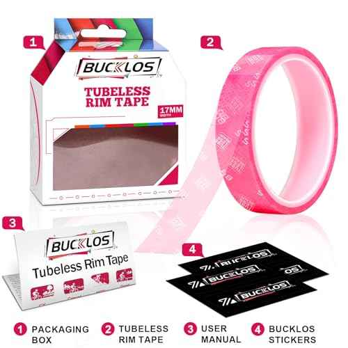BUCKLOS Tubeless Rim Tape 17/19/21/23/25/28/30/32/35mm Width x 10m Length, Bike Wheel Rim Tape Suitable for Tubeless MTB/Road/Gravel Bikes Wheel Carbon Tubeless Kit -17mm