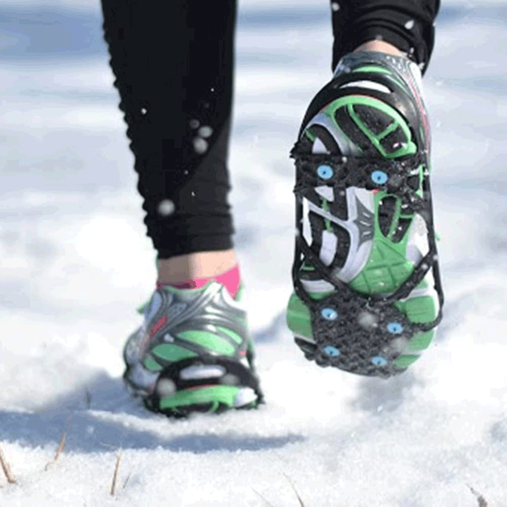Due North Everyday Pro Traction Aids for Running and Walking on Ice and Snow - Ice Cleat Winter Spikes for Men & Women