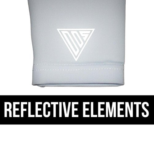 D.R.I.P Over Skill Football 2 Pack Compression Arm Sleeves, Reflective Print, Non-Slip, Breathable & Sweat Wicking, Football Drip Accessories, Thick Poly Blend, White Youth L/XL, 2 Pack