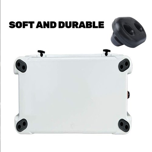 XiyaxiVici 2 PCS Cooler Feet Replacement Non-Slip Non-Scratch Rubber Feet for YETI Coolers Models 45qt 65qt 110qt 145qt, Thickened and Enlarged Soft Rubber Feet Outdoor Camping Protection Black