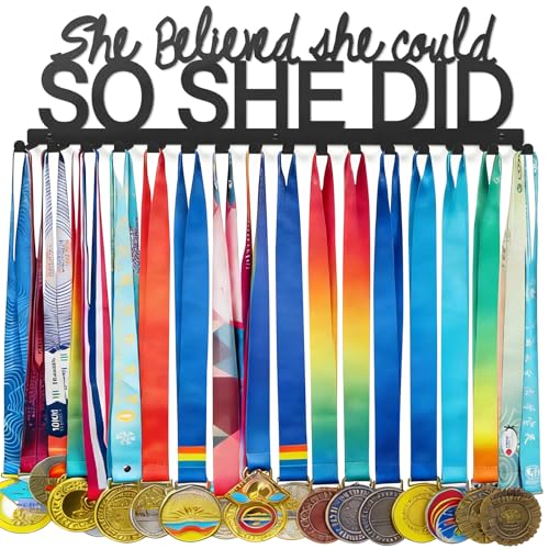 Black Aluminum Medal Hanger Display Wall Mount for Sports Medals