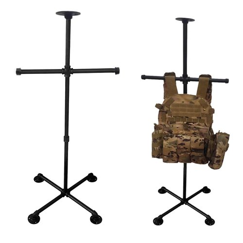YIYEZHIQIU Armor Stand,Body Armor Stand,Weighted Vest Stand,Tactical Gear Stand,Helmet Vest Display Rack,Military Gear Holder for Police and Duty Gear Rack