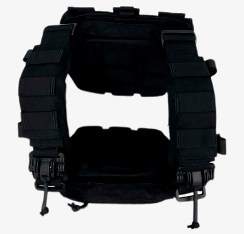 Redemption Tactical Archangel 2.0 Tactical Vest with Zippered Flatpack and Side Cummerbund Pockets (Black)