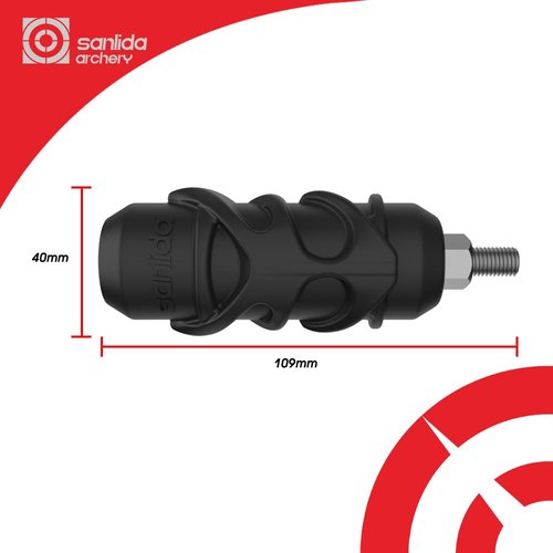 sanlida Archery Dragon X9 Stabilizer Bow Riser Extension Dampener, Easy Disconnect Silencer for Recurve Bow Compound Bow