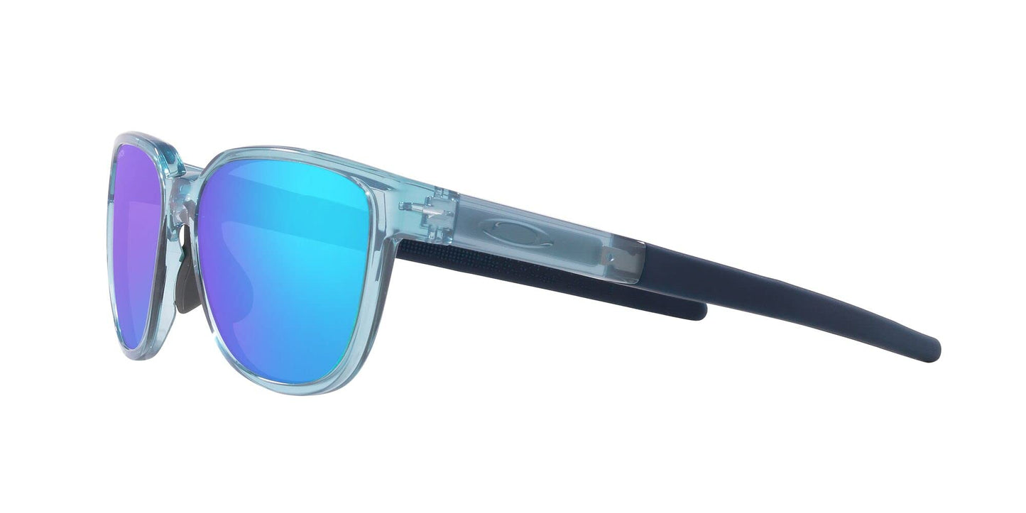 Oakley Men's OO9250A Actuator Low Bridge Fit Rectangular Sunglasses, Transparent Stonewash/Prizm Sapphire, 57 mm