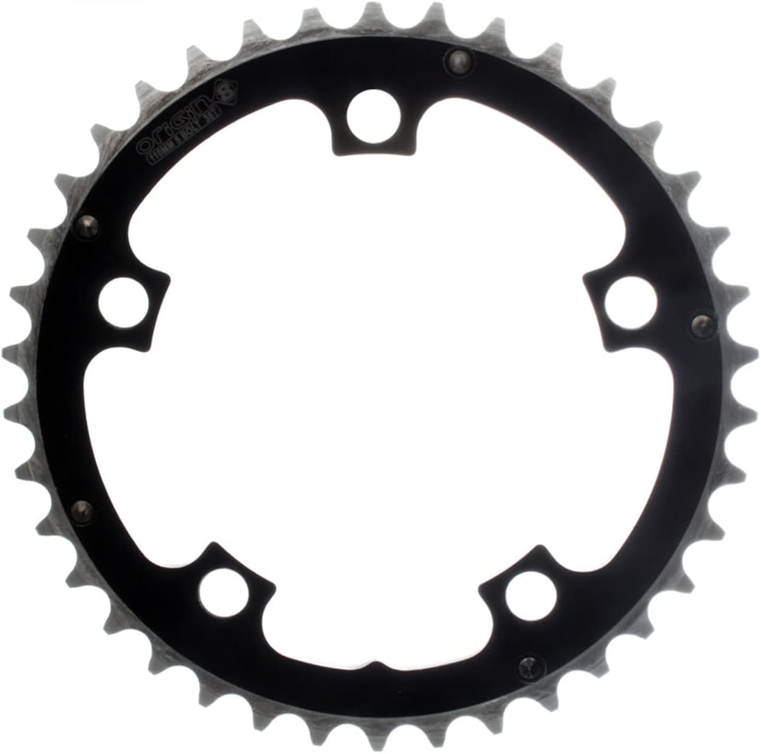 Origin8 Alloy Ramped Chainrings, Black/Silver