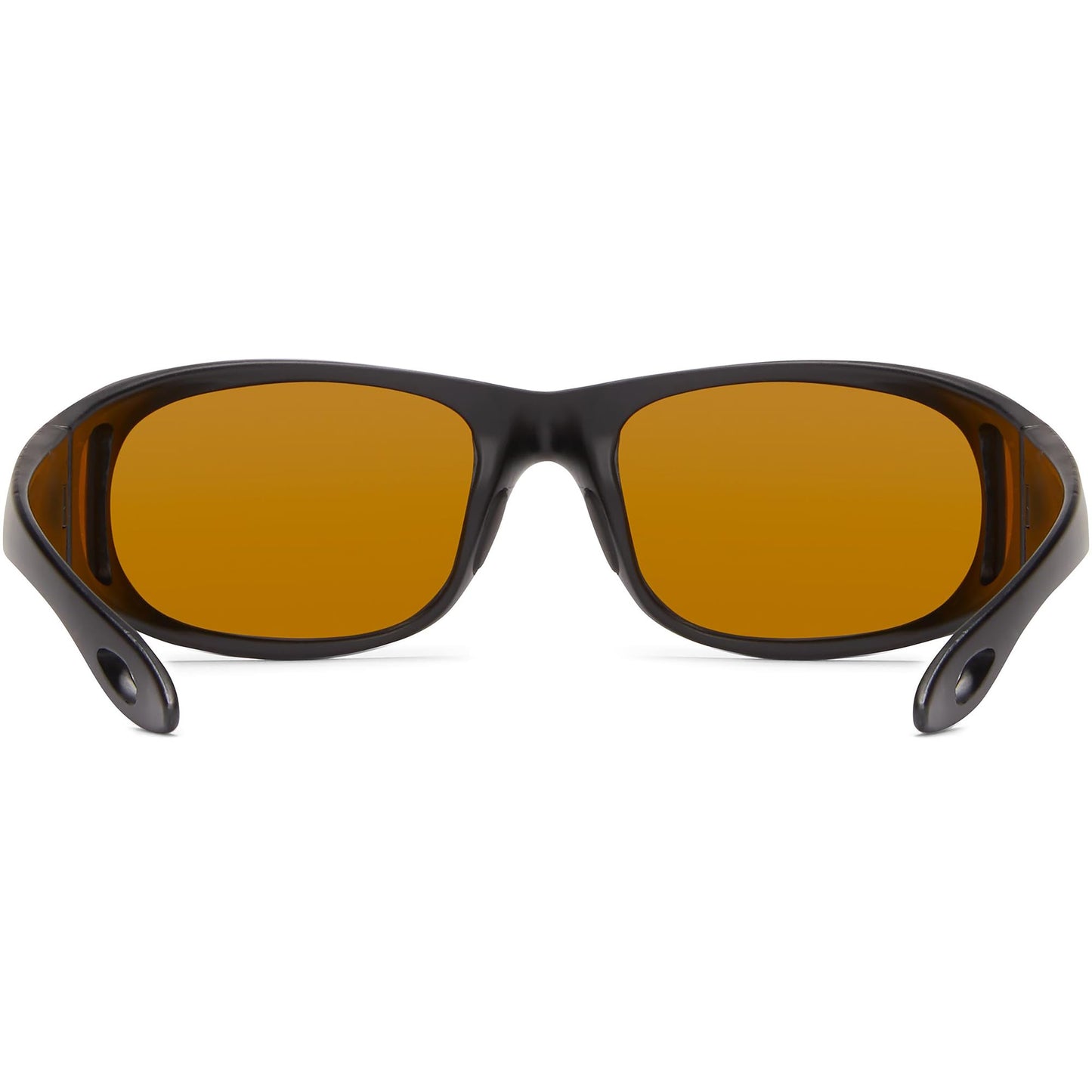 Fisherman Eyewear Men's Grander Polarized Rectangular Sunglasses, Black, 37mm,58mm,140mm