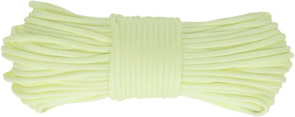 Glow in The Dark 550 Paracord - 100 Feet - 21 Strand - 10 Color Options