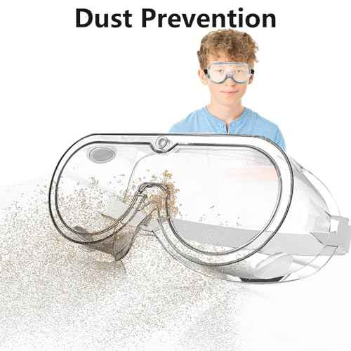Kids Safety Goggles, Lightweight Polycarbonate Lenses and PVC Frame, Unisex, 7 Pieces