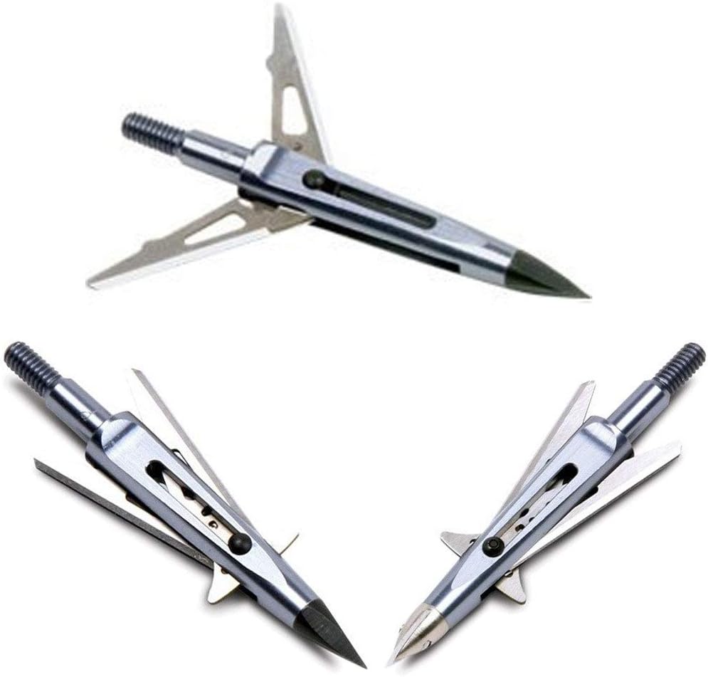 New Archery Products Killzone 2 Blade Rear-Deploying Bow Hunting Mechanical Broadheads with 2" Cutting Diameter & Spring-Clip Design - 3 Pack