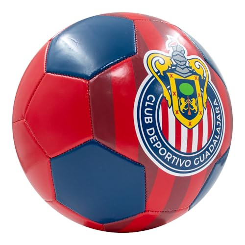 Voit Soccer Ball Size 5 with Club Deportivo Guadalajara Badge - 32 Panel PVC Construction