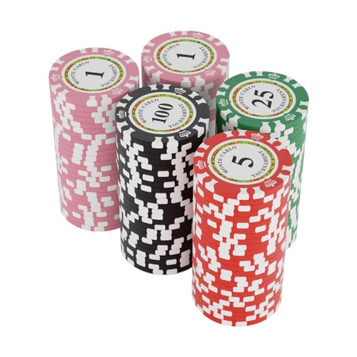 14g Clay Poker Chips Set of 125 Denominations Casino Chips for Poker & Blackjack