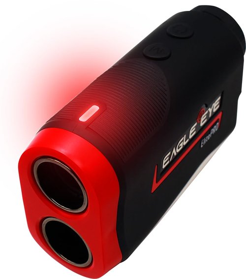 My Golfing Store Eagle Eye Elite Pro Golf Rangefinder with Slope | Precision Laser Range Finder for Golfing | Magnetic Holder | Pro Distance Measuring Device | Rechargeable | Yardage | Red/Black