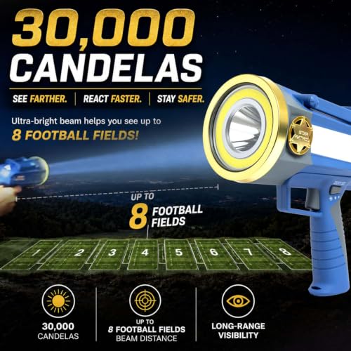 Star Patrol Rechargeable Spotlight 30,000 Candela Turbo Boost - Basic Version