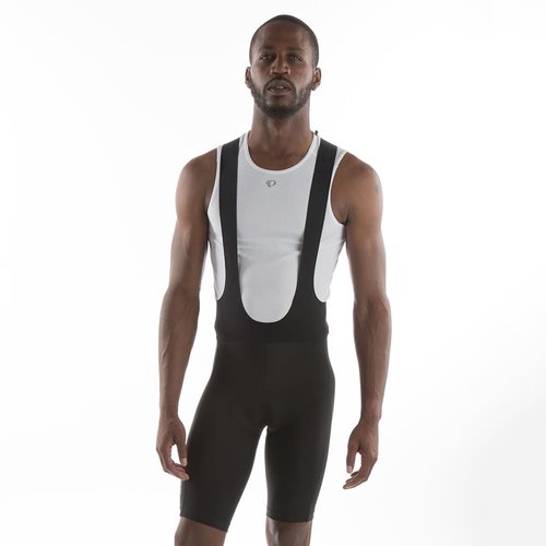 PEARL IZUMI Cycling Bib Biker Shorts for Men 10.5” (inches). Podium Padded Bike Shorts, Breathable with Reflective Fabric Black