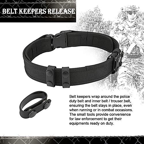 4PCS Duty Belt Keepers for 2¼-Inch Belts Silicon Double Snaps