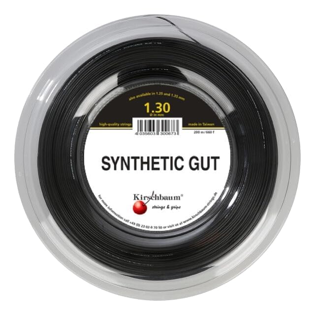 Synthetic Gut Tennis String Reel 660ft 1.30mm (16G) for Hybrid Setup