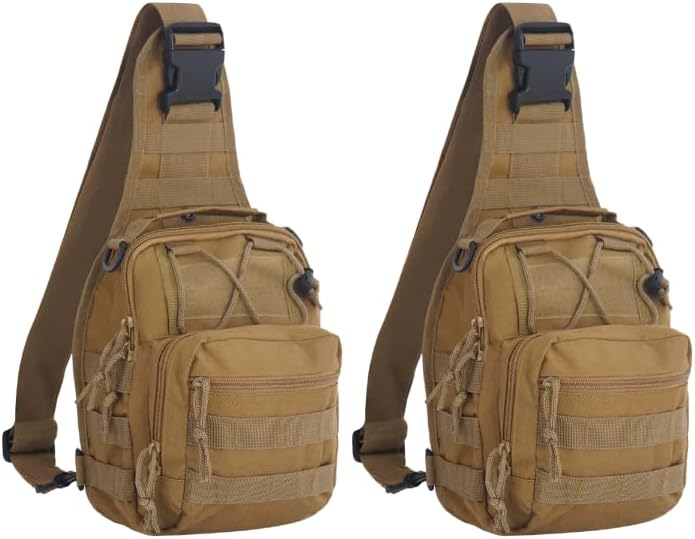 Military Tactical Sling Backpack for Outdoor Sports - FAMI Everyday Carry Bag (Black)