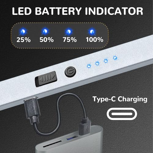 4 Pack Electric Candle Lighter USB Rechargeable Lighters Windproof Plasma Arc Lighters Flameless Type C Long Lighter with Safety Switch for Candle BBQ Camping Birthday Fireworks