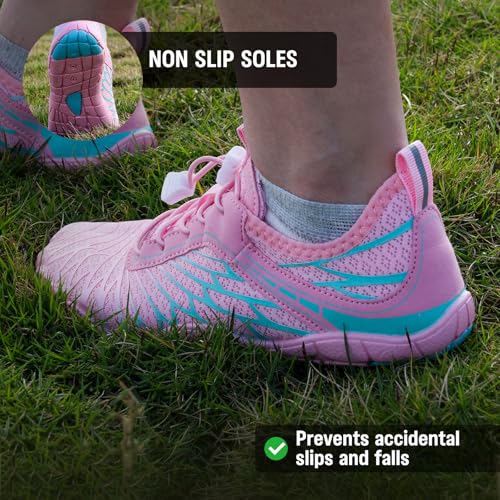 Barefoot Water Shoes Women Men Wide Toe Box Beach Pool Footwear - White 10.5 Women / 8.5 Men