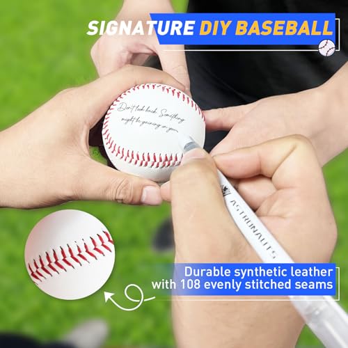 Hard Baseballs 3 Pack - Official Size 9 Inch for Youth & Adult Training