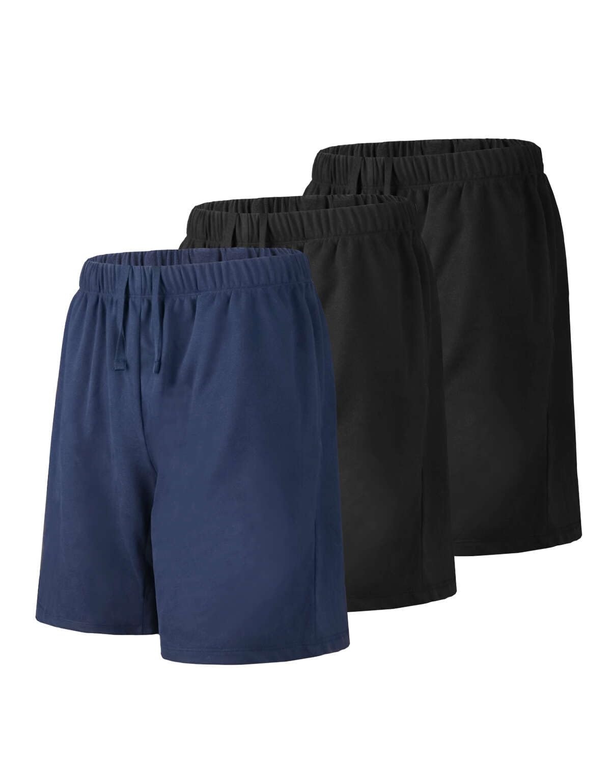 Liloak Men's Sweat Shorts Pack Waffle Elastic Waist 7" Running Shorts Drawstring Lightweight Summer Casual Shorts with Pockets