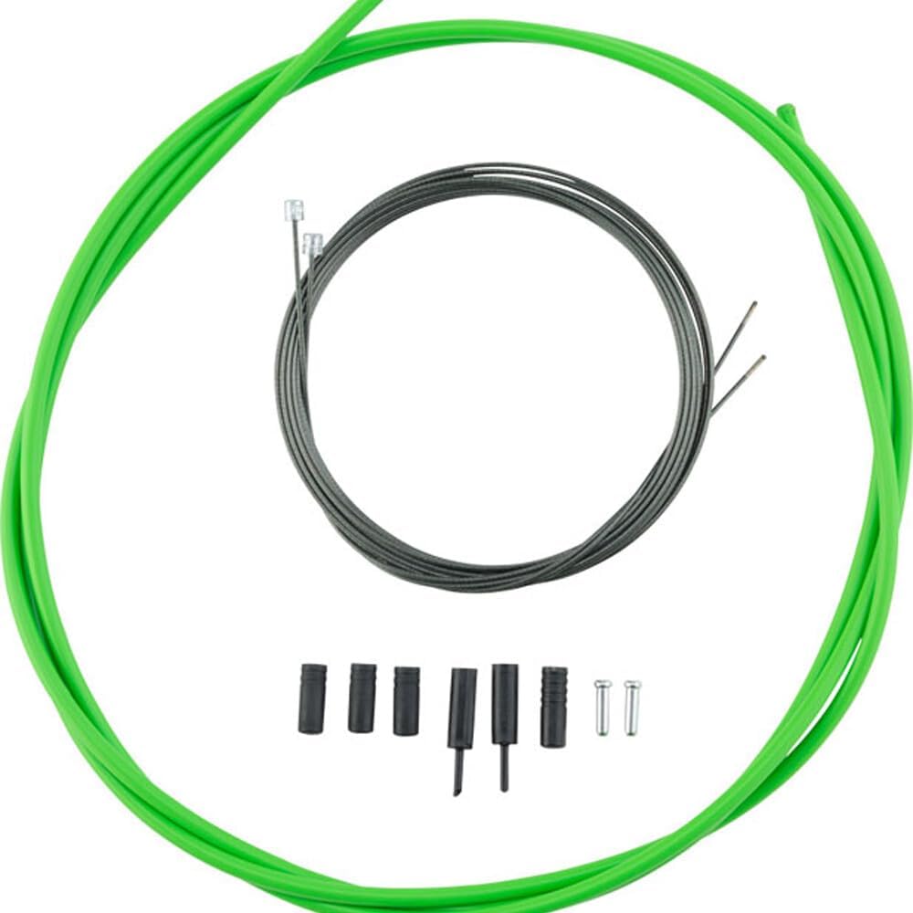 Shimano Optislick Derailleur Cable And Housing Set Green, One Size