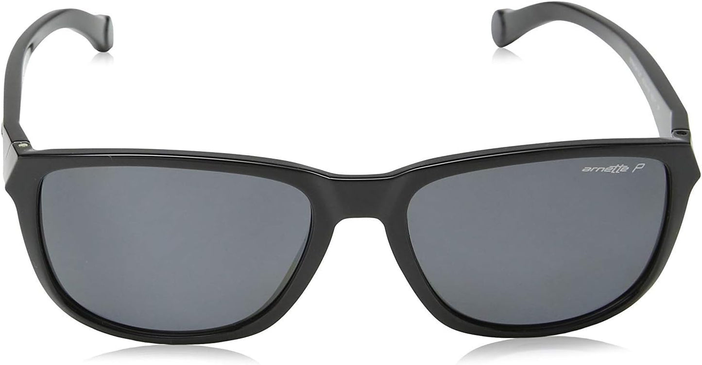 Arnette Straight Cut 4214-41/81 Sunglasses, Black/Grey Frame 58mm w/Polarized Grey Lens